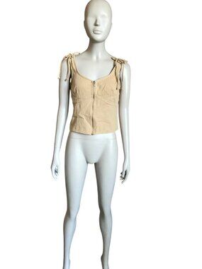 NWT Gilded Intent Brown Crop Top